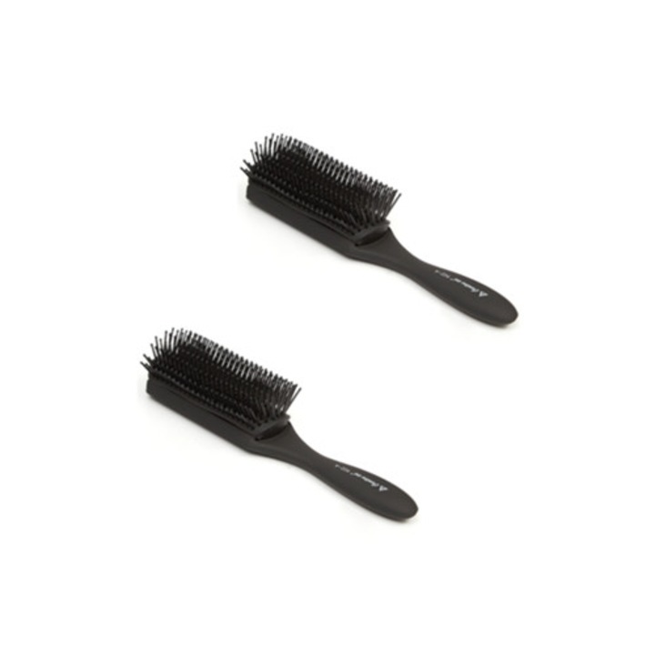 Set 2 perii cu 9 randuri pentru coafura, par drept, multicolor