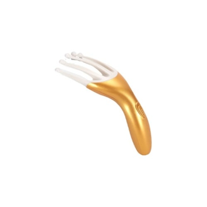 Aparat de masaj corporal, auriu/alb