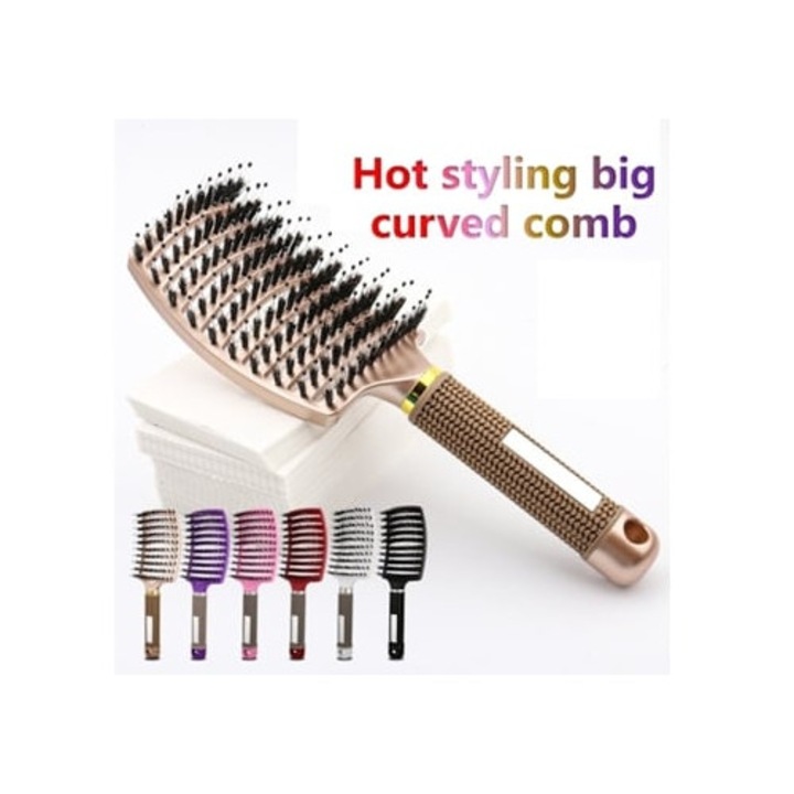 Set de 2 perii de par curbate