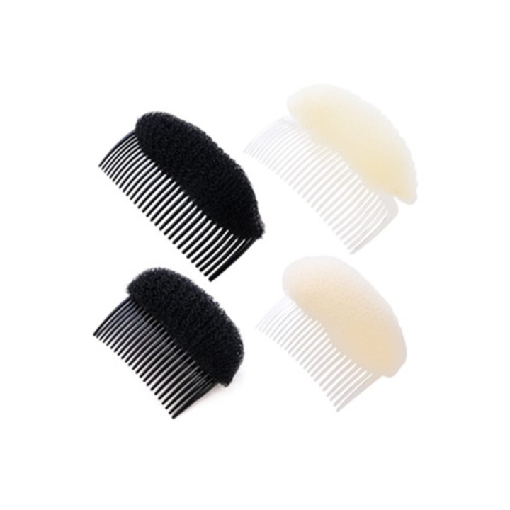 Set 4 bigudiuri invizibile pentru coc, accesorii pentru par, imbunatatirea volumului