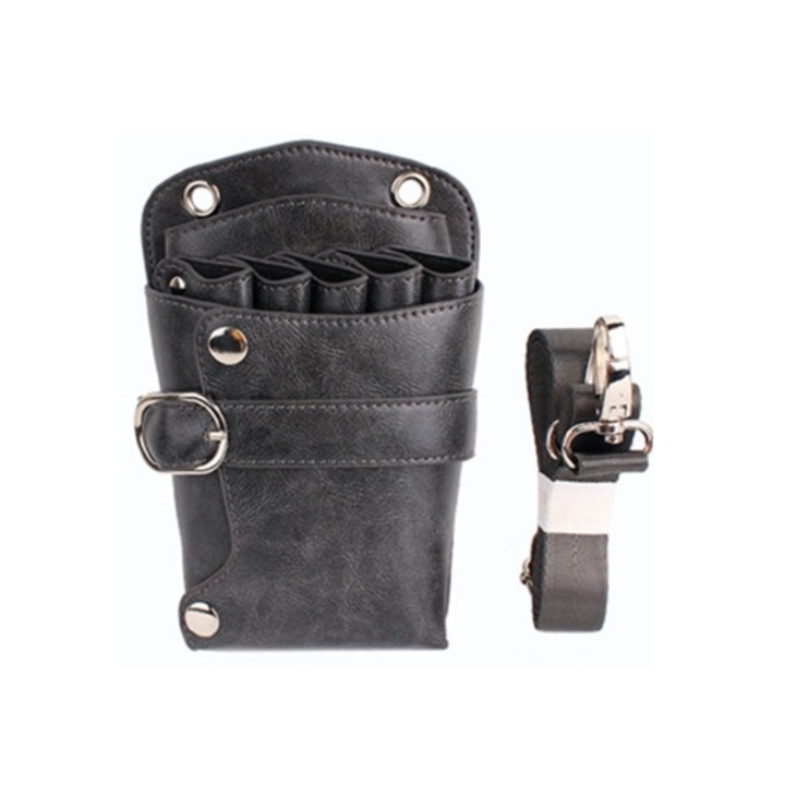 Geanta pentru foarfece din piele ecologica pentru coafori si frizeri