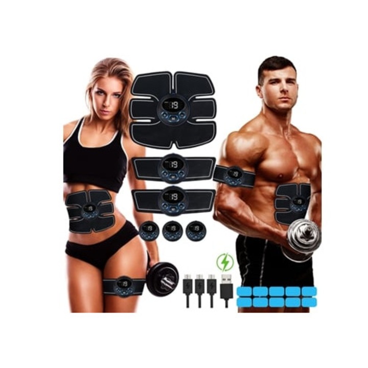 Centura de antrenament abdominal , neagra, 25x23x3cm