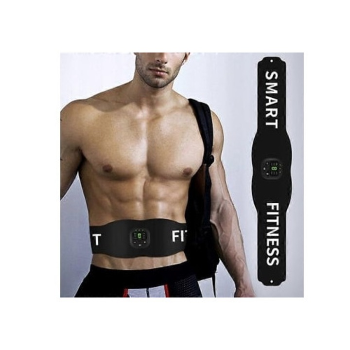Centura de slabit Yughvb, dimensiune universala, stimulare musculara, culoare neagra