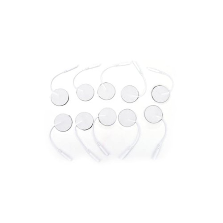 Set 10 Electrozi Autoadezivi, 4x6cm, Pentru Masaj Electric, Alb