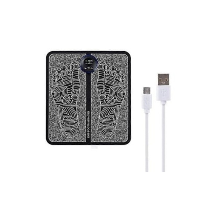 Covoras de masaj pentru picioare Ems, electric, portabil, USB, Aquaforge