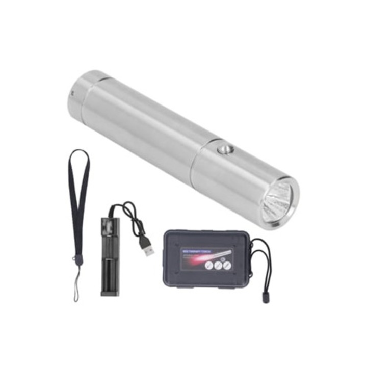 Lanterna cu LED infrarosu pentru terapie, 630x660x850 Nm, set