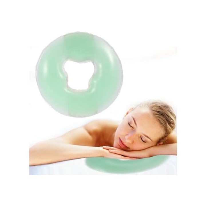 Масажна подложка за лице, Aquaforge, многократна употреба, релакс на тялото, светлозелена