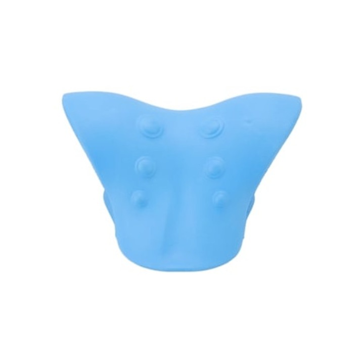 Perna de masaj pentru gat si umeri, design U, masaj cervical profund, albastru