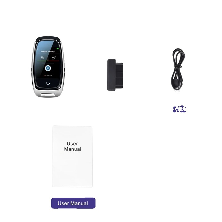 Cheie inteligenta CF920C, compatibilitate universala, display LCD personalizabil, culoare argintie