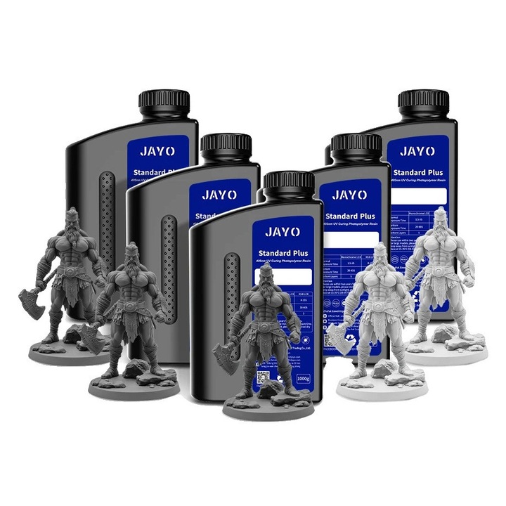 5 db-os gyanta szett 3D Standard P 3DG 2LG, Jayo, nagy pontosságú, gyorsan keményedő, 395-405 nm, 1l