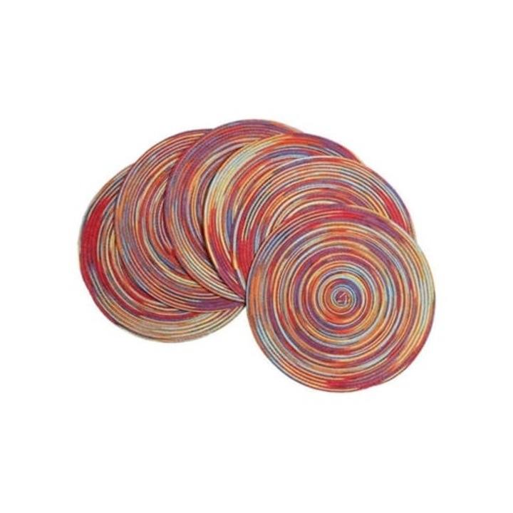 Set de 6 suporturi de masa rotunde Aquaforge, lavabile, rezistente la caldura, 15x38cm