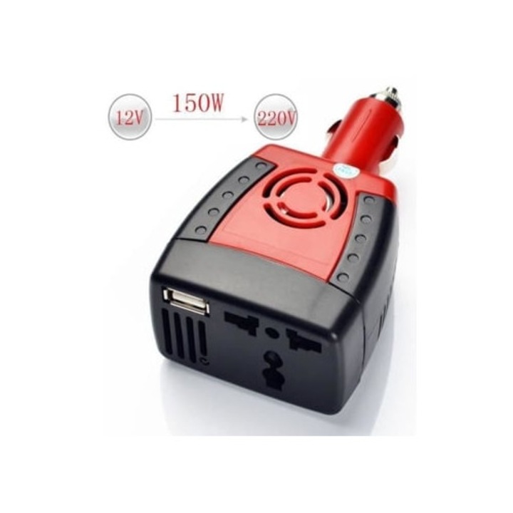Invertor auto 12V la 220V, 150W, pentru bricheta auto