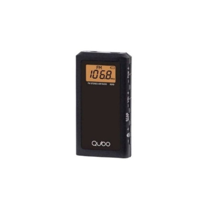 Radio portabil Qubo, Rd 10, AM/FM, negru