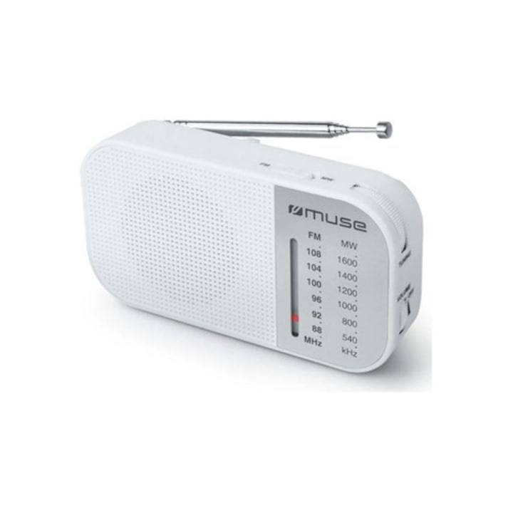 Radio portabil Muse, M 025, AM/FM, antena telescopica, difuzor incorporat
