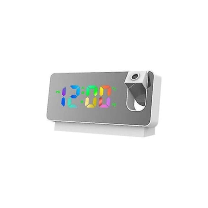 Aquaforge digitális dekorációs óra hőmérséklet-vetítéssel és LCD kijelzővel, LED