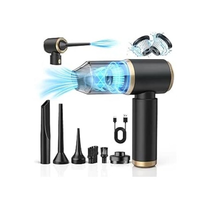 Aspirator portabil premium, negru/auriu