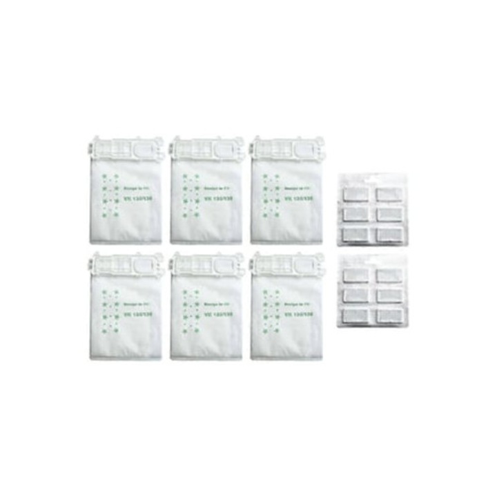 Sacii pentru aspirator, 12 foi parfumate, set pentru Vorwerk Kobold Vk 135 Vk 136 si Aquaforge