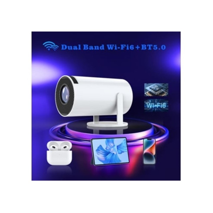 Videoproiector Smart HD LED, Wifi, Bluetooth, HDMI, USB, Android, set