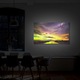 Tablou Canvas Luminos in intuneric VarioView LED Peisaj Apus in nord, 30 x 45 cm
