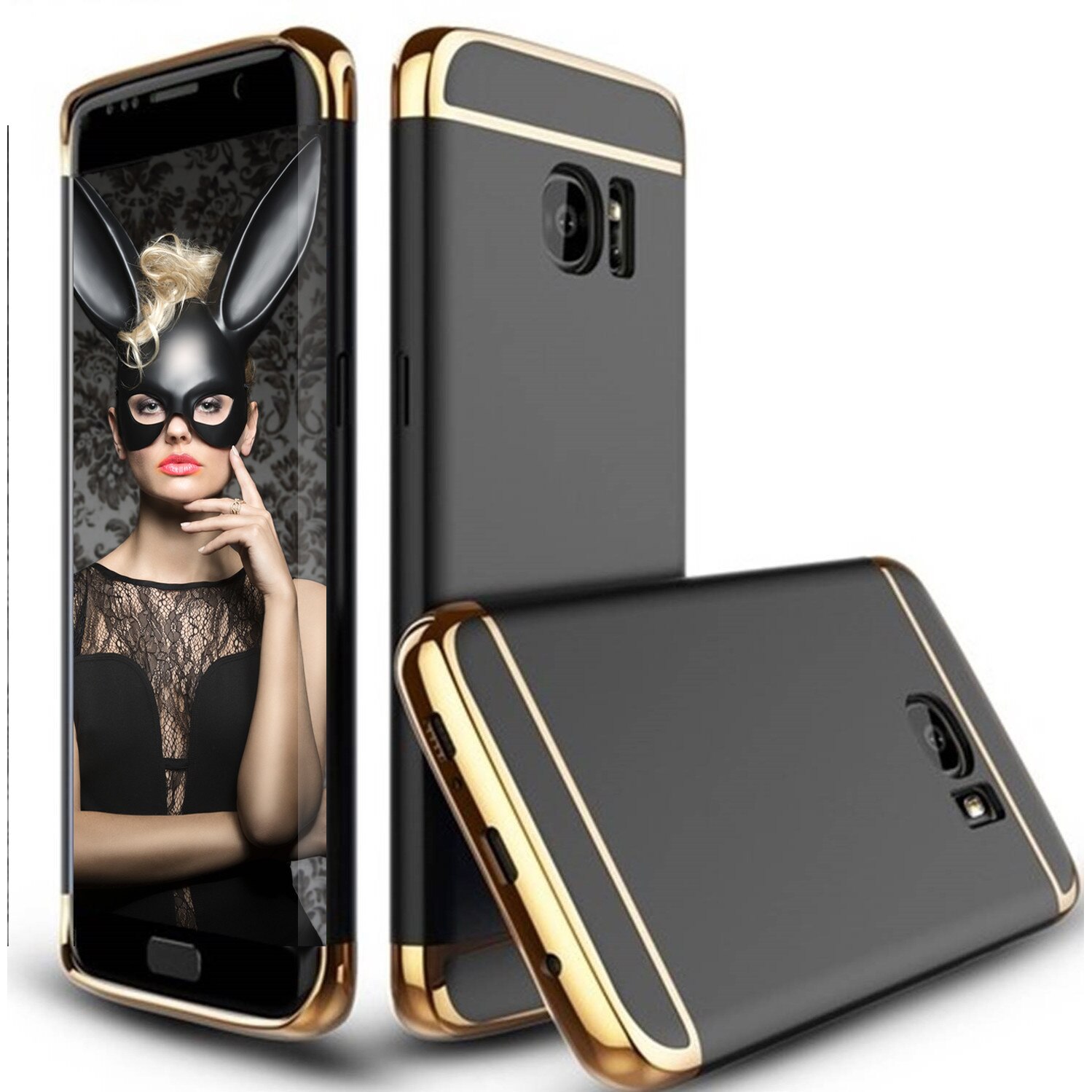 Husa telefon Samsung S8 Plus ofera protectie 3in1 Ultrasubtire - Black Matte