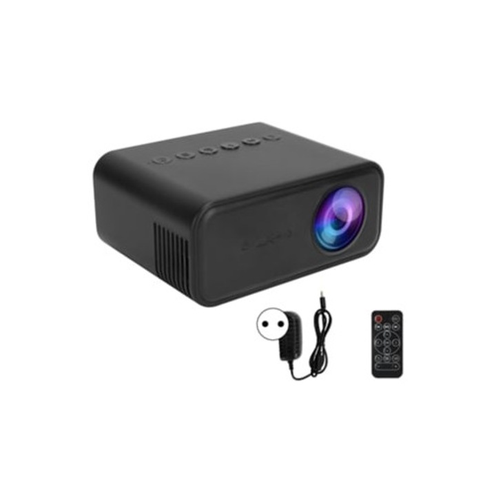 Videoproiector Yt500, portabil, interfata audio si video, negru, 100x240V