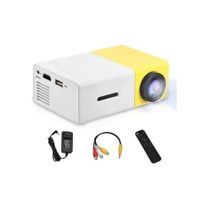 Videoproiector portabil 1080p, mini proiector pentru home theater