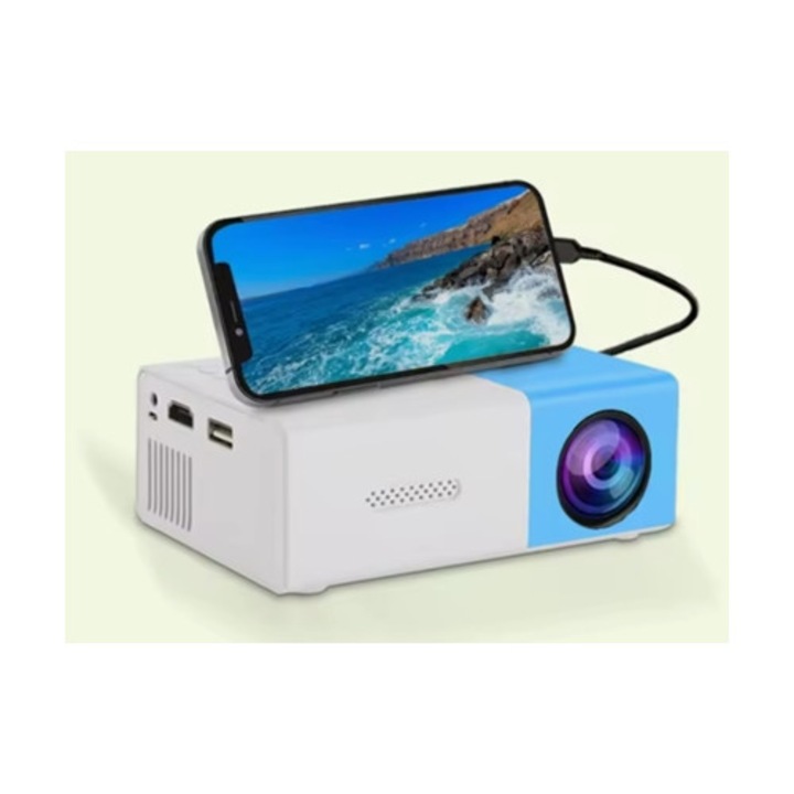 Videoproiector Yg300 HD, experienta de cinema, camping, dimensiuni compacte