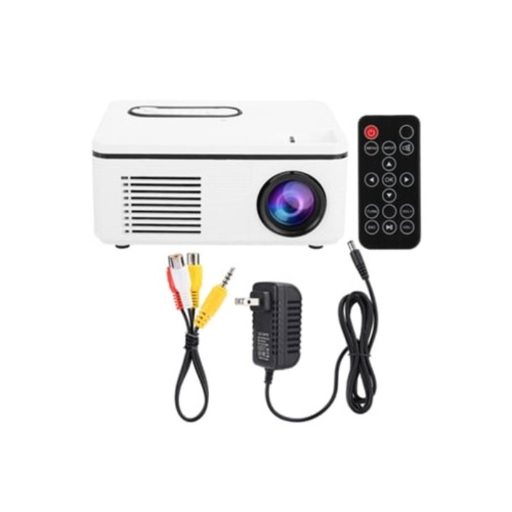 Videoproiector mini portabil S361 1080p HD, pentru DVD si difuzor, 100-240V