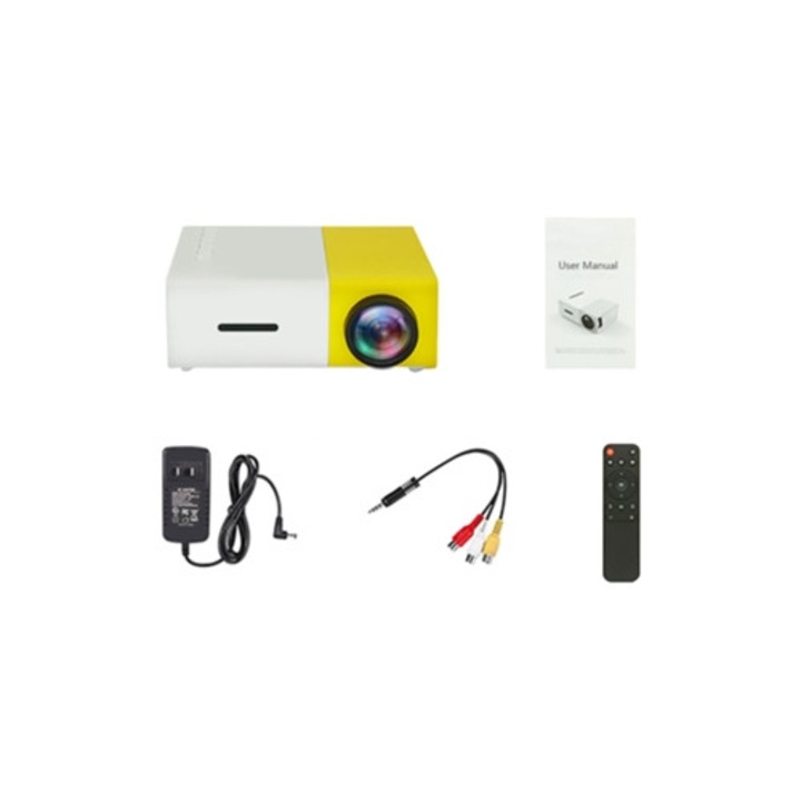 Videoproiector Mini Led Yg300, suport 1080p, Aquaforge