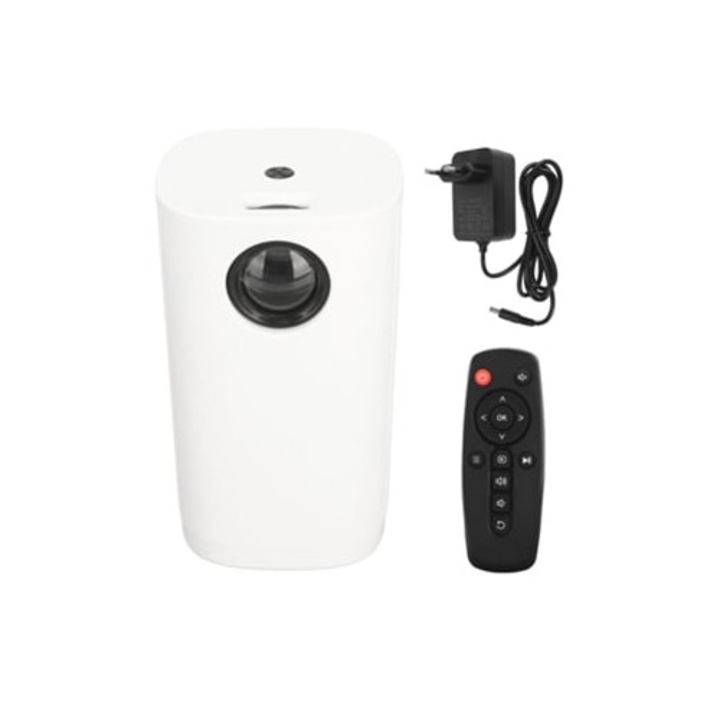 Videoproiector Mini, 1920x1080 Full HD, Wifi, USB, 100-240V, Aquaforge