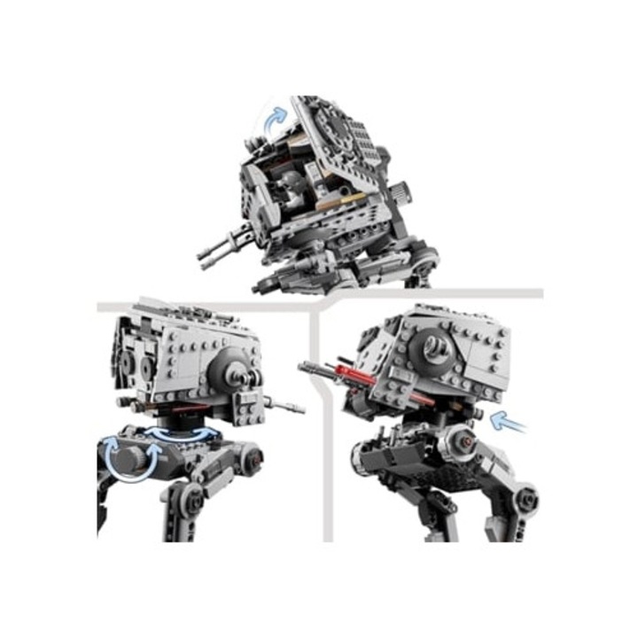 Комплект за конструиране Star Wars Hoth AT-ST Walker с фигурки на Chewbacca и Droid, The Empire Strikes Back