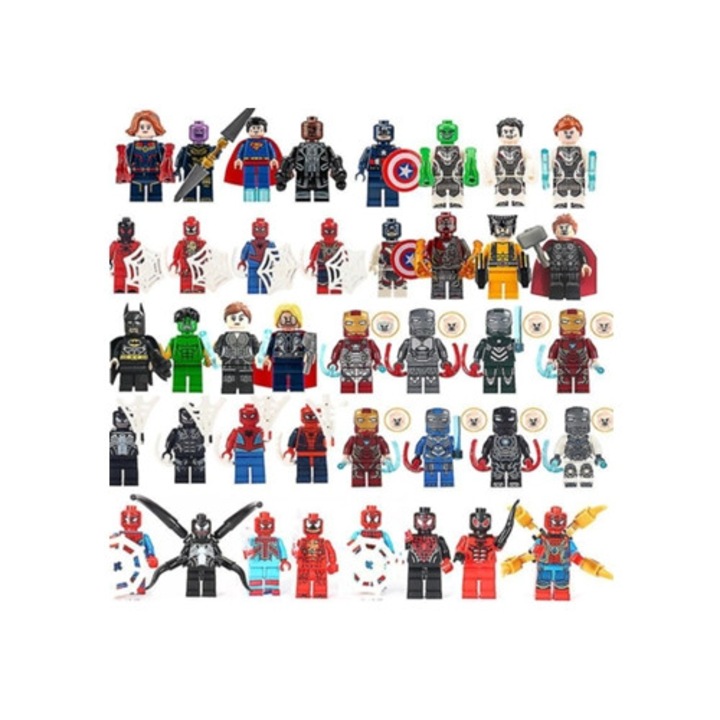 Set 40 Figurine Minifigurine Avengers, Multicolor