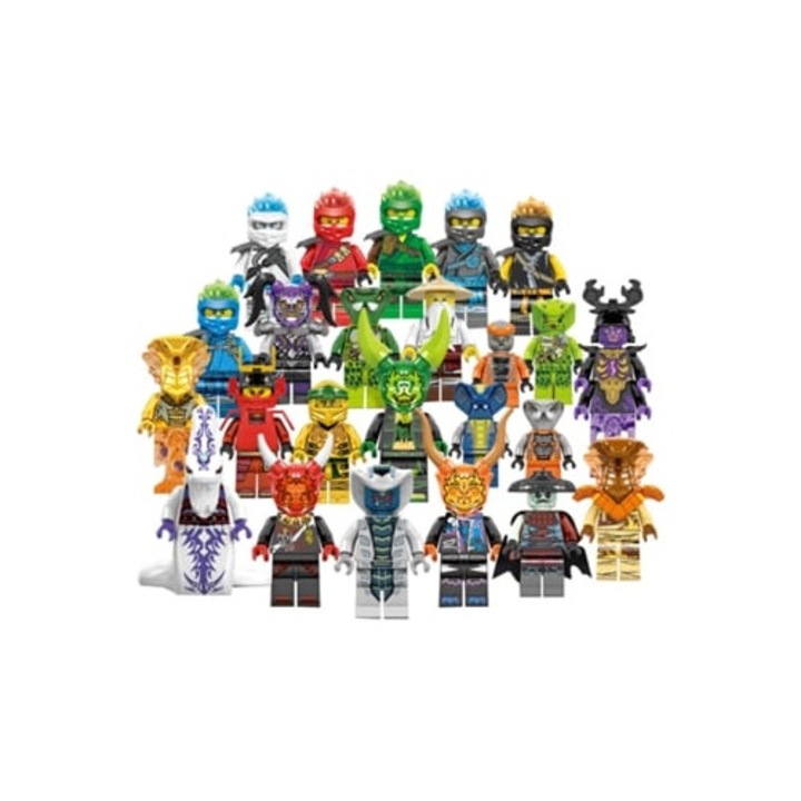 24 db-os figura szett Kai Jay Sensei Wu Master Building Aquaforge