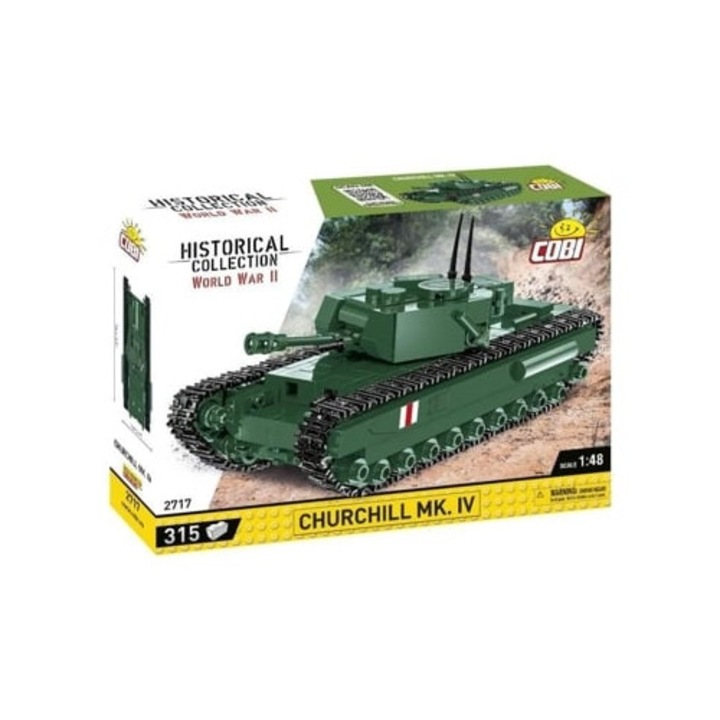 Set de constructie Cobi Churchill Mk.iv, 550 piese, plastic