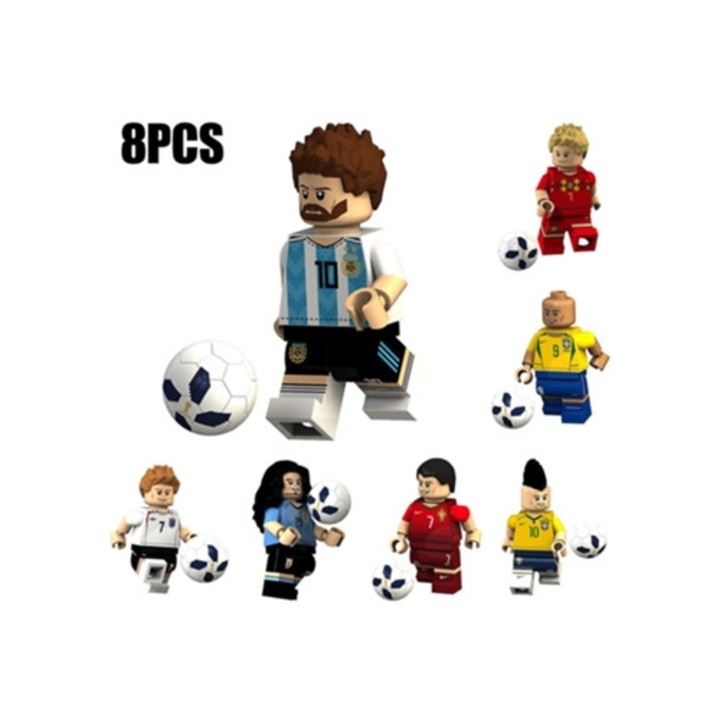 Set de constructie Aquaforge Fotbalist Super Star Series Nano Blocks