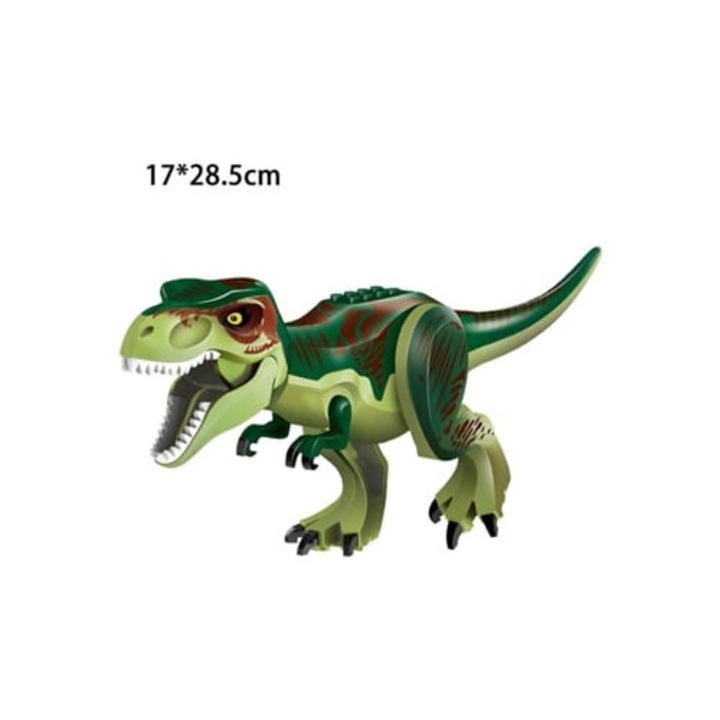 Figurina dinozaur, Indominus T Rex, jucarie din caramizi, multicolor, pentru copii