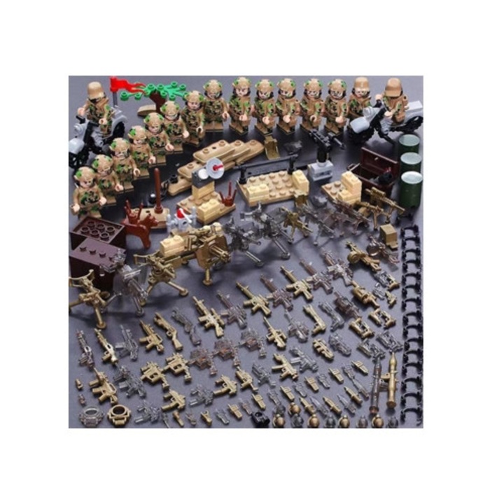 Set de constructie, vehicul militar Hummer, 6-10 ani, multicolor