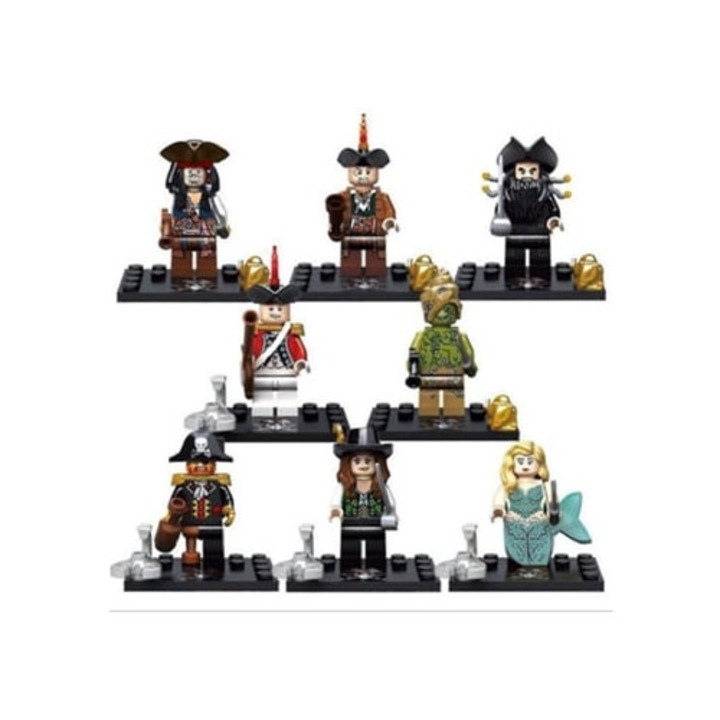 Set de constructie Pirates of the Caribbean, figuri minifigurine, pentru copii