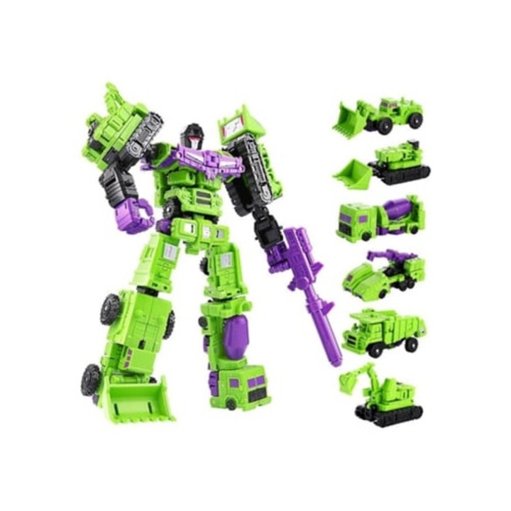 Set G1 Transformed Constructicon Devastator 6 in 1, 100 Figuri Complete, Multicolor