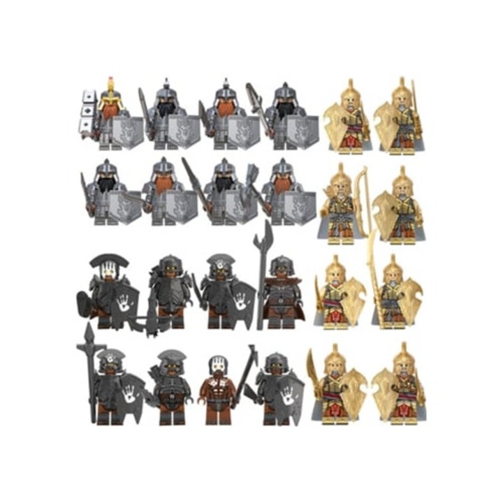 Set de constructie 24 Minifigurine Lord of the Rings Aquaforge Toys