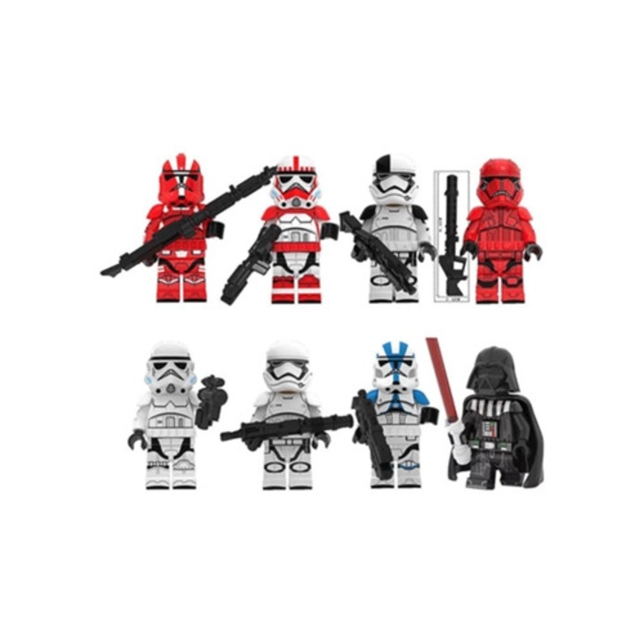 Figurine Clone Trooper Commander, Star Wars, set de constructie Aquaforge