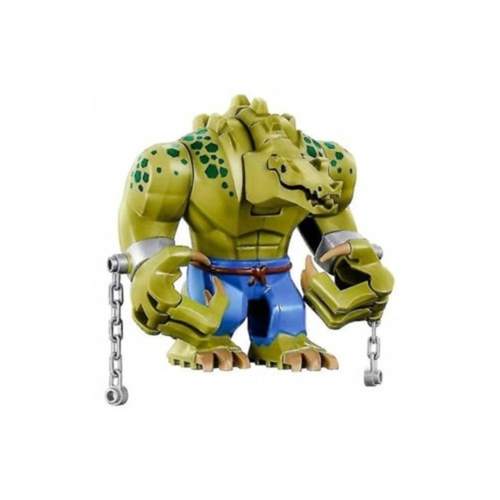 Figurina Batman Crocodile Killer 10.5cm, set de blocuri de constructie, multicolor
