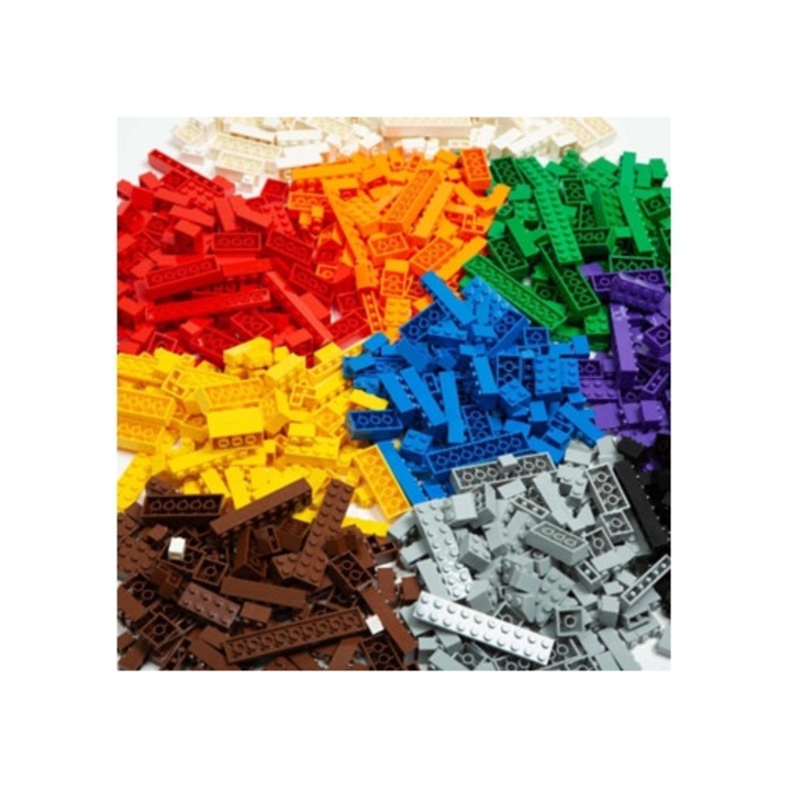 Set de 1000 de piese de caramizi de constructie, multicolor