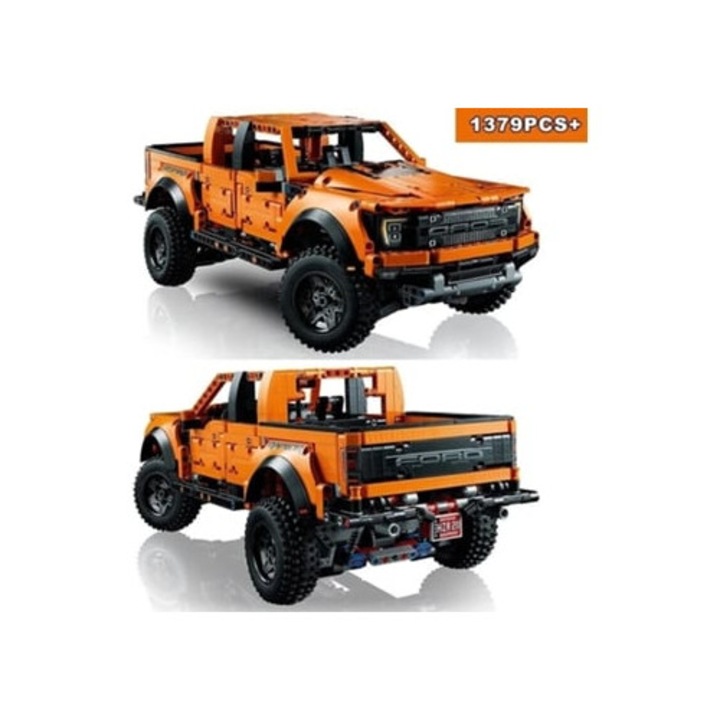 Set de constructie Technic F 150 Raptor, 1379 piese, ABS, portocaliu/negru