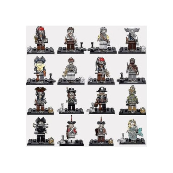 Black Pearl építőkészlet, minifigurák, A Karib-tenger kalózai, oktatójátékok gyerekeknek