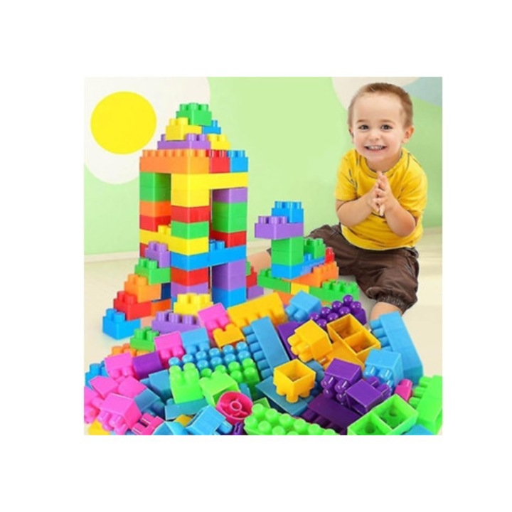 Set de blocuri de constructie Srbtv Classic, multicolor, pentru toate varstele, 30x45cm