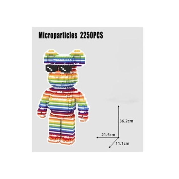 Set de constructie Cartoon Violent Love Bjorn Bearbrick, multicolor