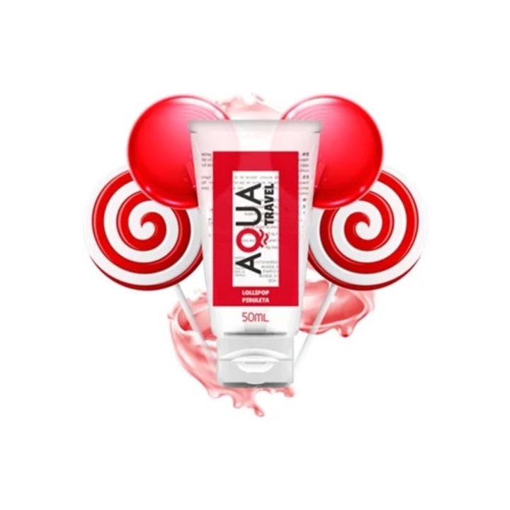 AQUA TRAVEL vízbázisú síkosító, nyalóka ízű, 50 ml