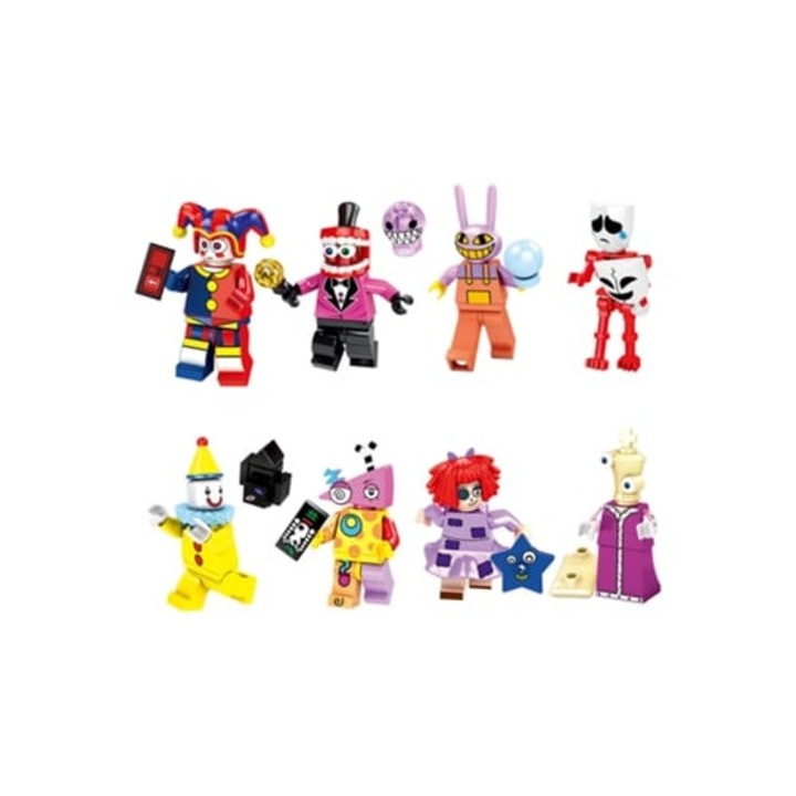 Set de constructie, 8 piese, Digital Circus, multicolor