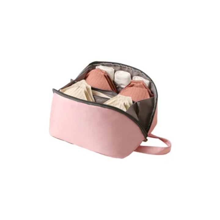 Többrétegű hordozható tárolótáska fehérneműhöz, 30x20x15cm